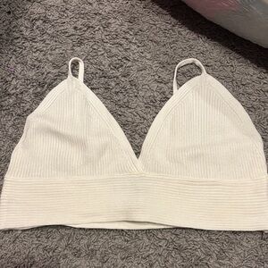 Streetwear Society Cream Ribbed Bandeau